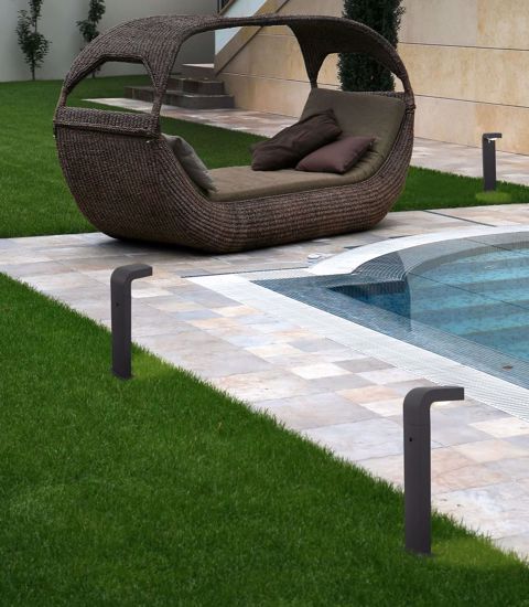 Lampione antracite design moderno da giardino