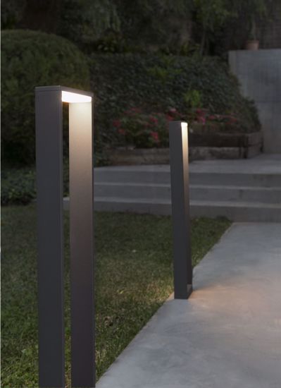 Lampione da esterno led 8w 3000k ip54 da giardino 50cm design moderno