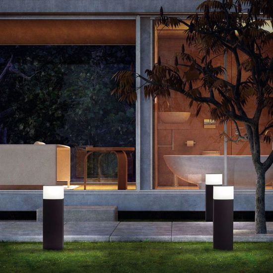 Lampioncino per giardino design moderno colore grigio da esterno ip44