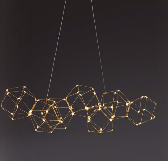 Lampadario constellazione oro moderno design per soggiorno led 33w  3000k 95cm