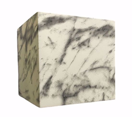 Applique cubo led 13w 3000k effetto marmo bianco ip65 per esterno interno
