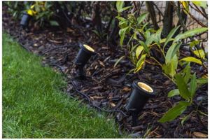 Faretto da giardino con picchetto nero gu10 da terra illuminazione piante