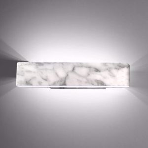 Applique effetto marmo bianco led 4000k design moderno luce biemissione