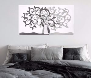 Capezzale 110x60 sacra famiglia moderna albero della vita grigio antracite