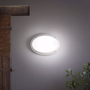 Medea-1 ap1 applique da esterno in resina ideal lux ovale bianco ip66