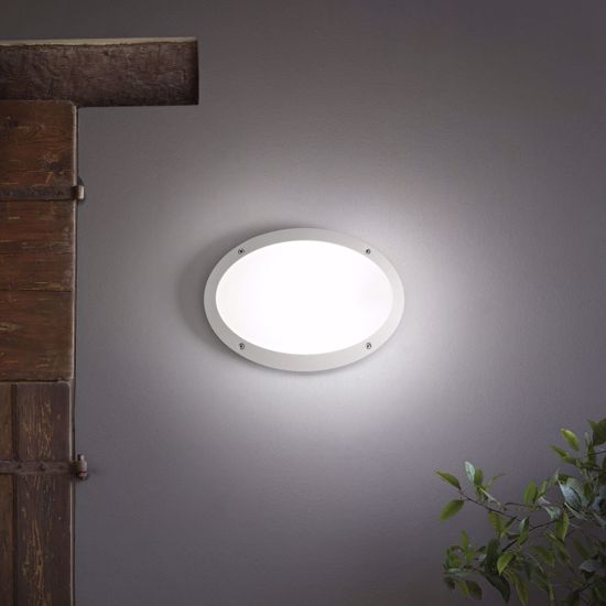 Medea-1 ap1 applique da esterno in resina ideal lux ovale bianco ip66