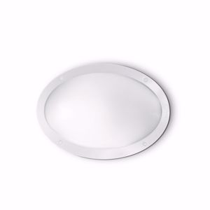 Medea-1 ap1 applique da esterno in resina ideal lux ovale bianco ip66