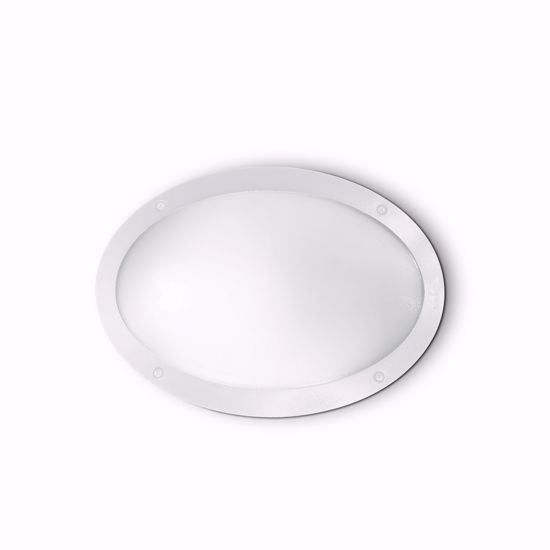 Medea-1 ap1 applique da esterno in resina ideal lux ovale bianco ip66