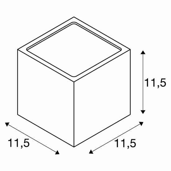 Applique cubo per esterno marrone ip44 luce sopra sotto