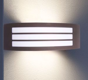 Applique da esterno marrone per balcone ip44 mazzola luce