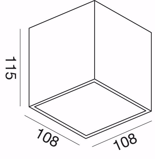 Applique cubo gea luce apo gx53 da esterno ip54 grigio