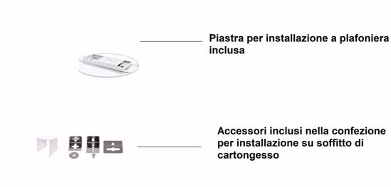 Plafoniera led 30cm rotonda bianca 17w 4000k moderna per interni