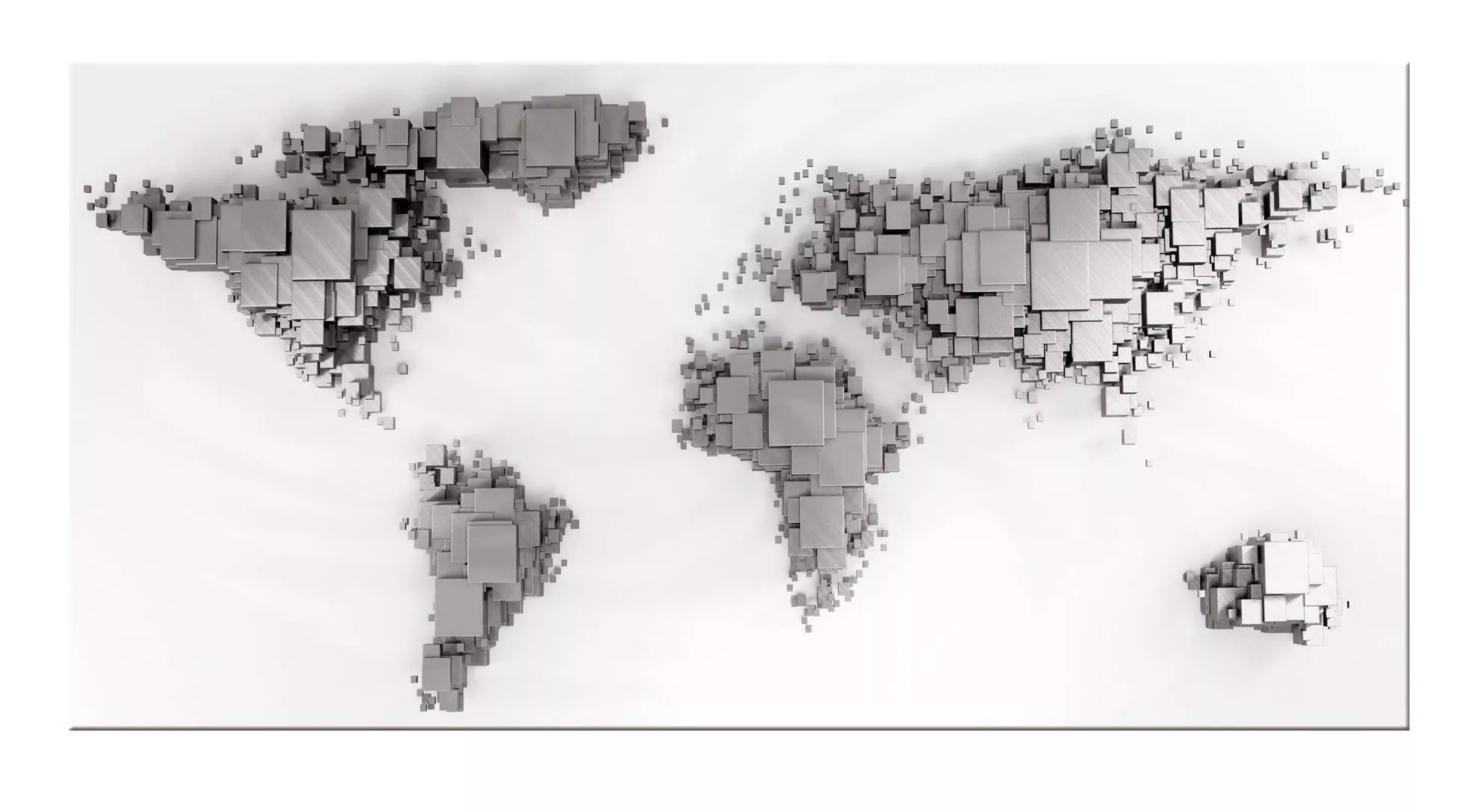 Quadro planisfero mappa del mondo 140x70 moderno - 5828