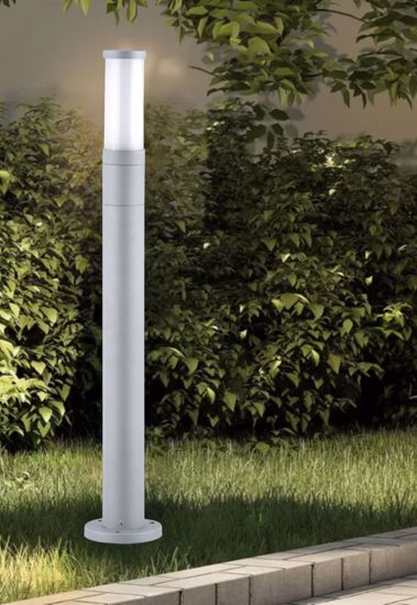 Lampione grigio moderno ip65 tubolare da giardino per esterno