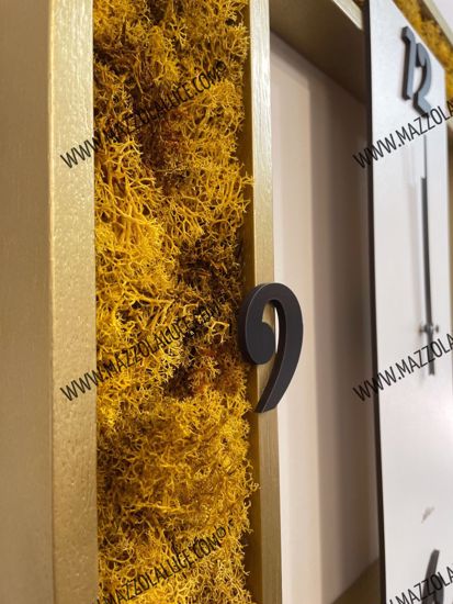Orologio da parete 60x60 oro lichene stabilizzato