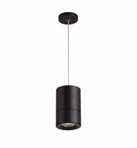 Lampada cilindro nero per isola cucina moderna