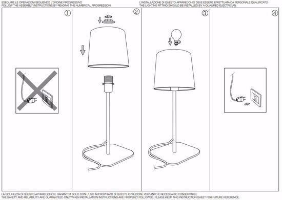 Nordik tl1 ideal lux abat jour nero e oro per camera da letto paralume tessuto