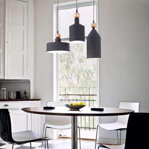 Ideal lux lampada triade a sospensione antracite per tavolo soggiorno