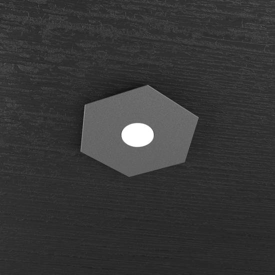 Hexagon toplight plafoniera esagonale grigio antracite