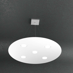 Lampadario moderno bianco rotondo per ufficio toplight cloud