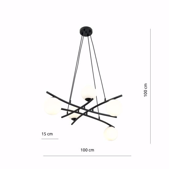 Lampadario sospensione design nero per soggiorno