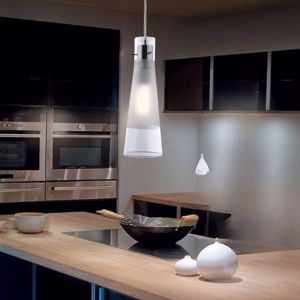 Kuky sp1 ideal lux lampadario pendente per isola cucina vetro cono