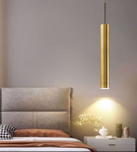Lampadario cilindro da comodino oro brunito per camera da letto promozione fine scorte