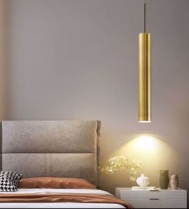 Look sp1 ideal lux lampadario cilindro brunito da comodino