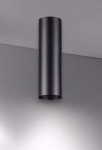 Ideal lux look pl1 h20 faretto tubo cilindro nero da soffitto gu10 20cm per interni