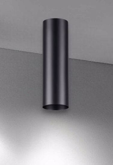 Ideal lux look pl1 h20 faretto cilindro nero da soffitto gu10 20cm