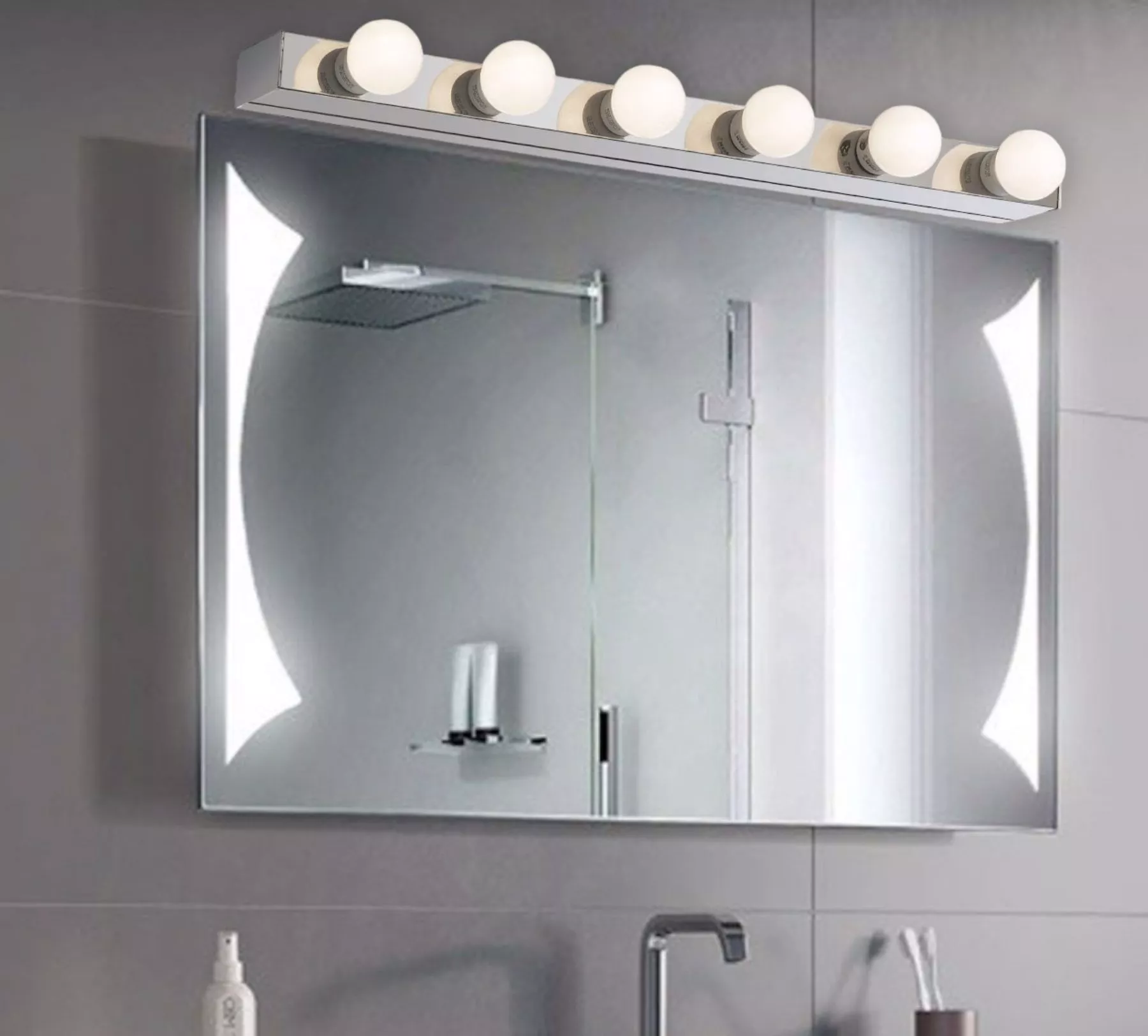 Ideal lux prive ap6 applique da specchio bagno luce trucco camerino cromo -  PRIVEAP6CROMO