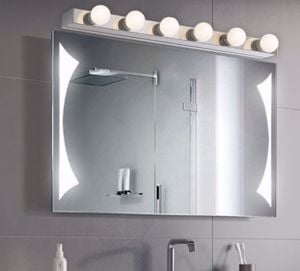 Toplight curved applique specchio da bagno 90cm cromo ip20 14.4w