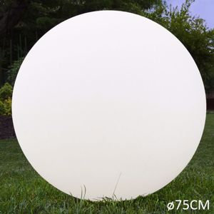 Grande lampada da esterno sfera oh! garden 75cm bianca ip65 decorazione prato terrazza linea light