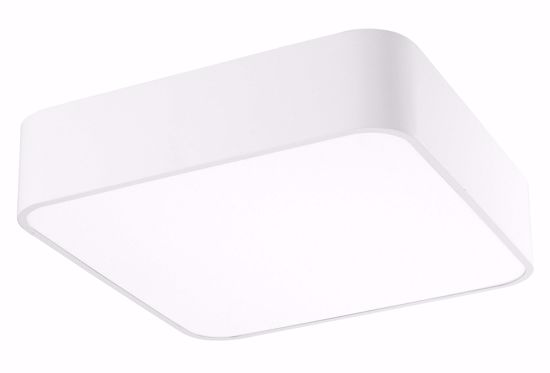 Plafoniera quadrata moderna bianca 46cm 4xe27 luminosa