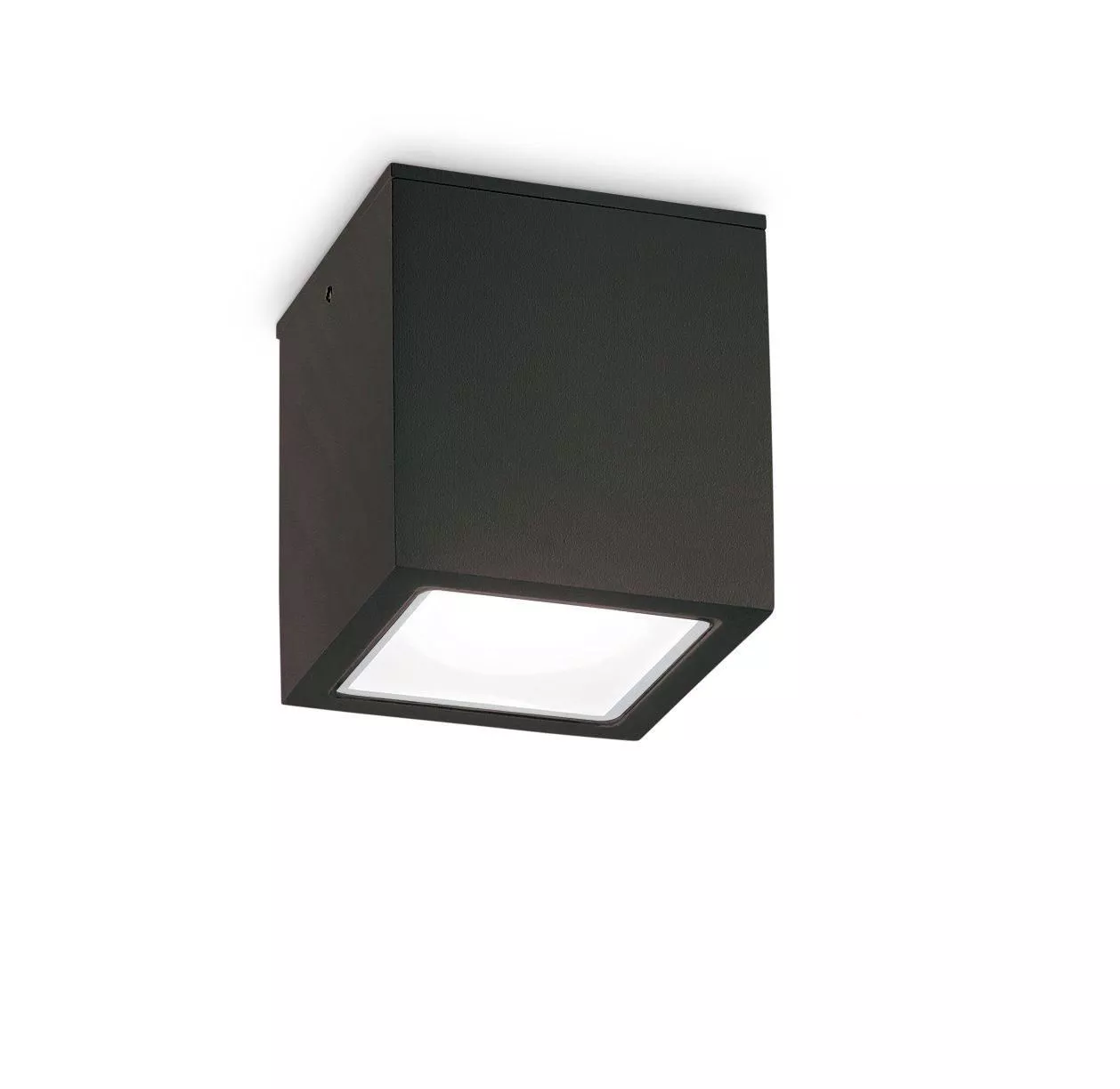 Ideal lux techo pl1 small faretto da esterno ip54 cubo soffitto nero gu10  led 220v - 251578