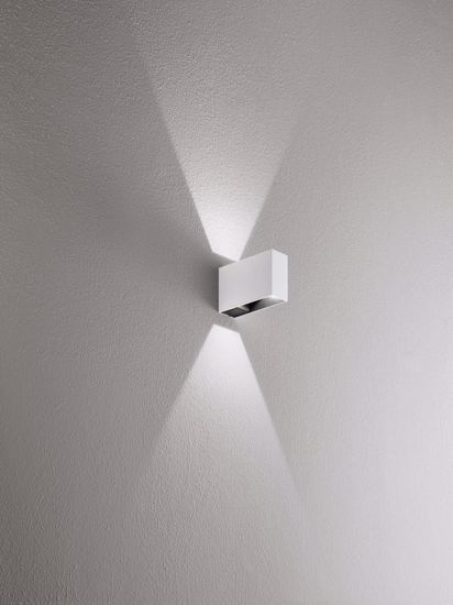 Linea light mini dual applique led 3000k luce orientabile up&amp;down grigia