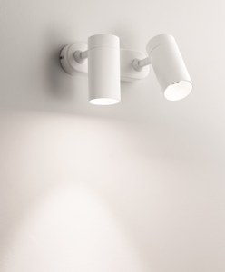 Plafoniera da parete soffitto 2 luci con spot orientabili bianco isyluce