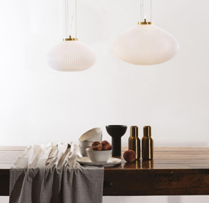Plisse&apos; sp1 d45 ideal lux lampadario da cucina diffusore vetro decorato cavo regolabile