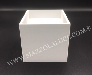Applique cubo led 10w 3000k metallo bianco isyluce moderna ip20