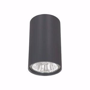 Faretto gu10 led da soffitto cilindro metallo grafite