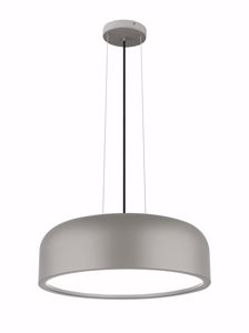 Lampadario cupola grigio per cucina moderna