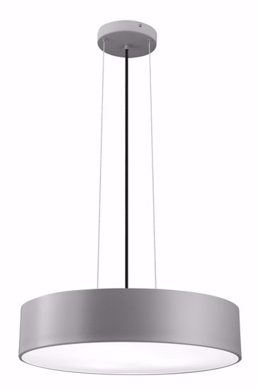 Lampadario rotondo grigio 50cm per cucina moderna