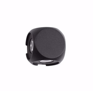 Applique cubo per esterno nero led 4 fasci di luce da 1w 3000k ip54 promozione fine scorte
