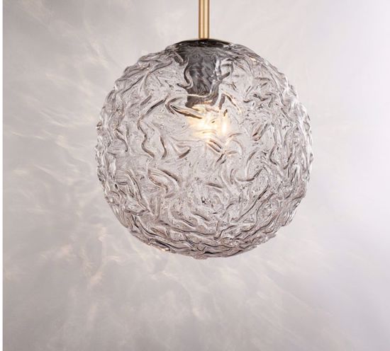 Lampada sospensione pendeente oro sfera di vetro 30cm