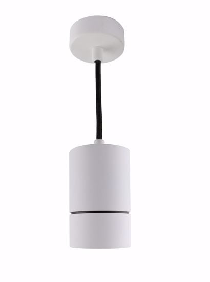 Lampadario pendente cilindro bianco per bancone
