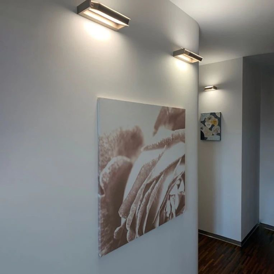 Applique led 18w 4000k viviva axella orientabile metallo bianco design