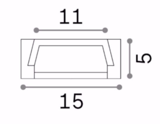Profilo 1mt esterno alluminio grigio con kit diffusore per strip led max 11mm