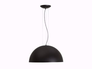 Lampadari cucina design 60cm semisfera in metallo nero gibas rugiada