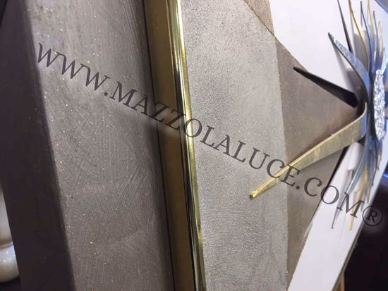 Quadro moderno 155x65 sole oro materico argento decorativo per soggiorno