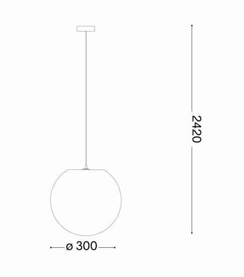 Carta sp1 d30 lampadario sfera effetto carta ideal lux